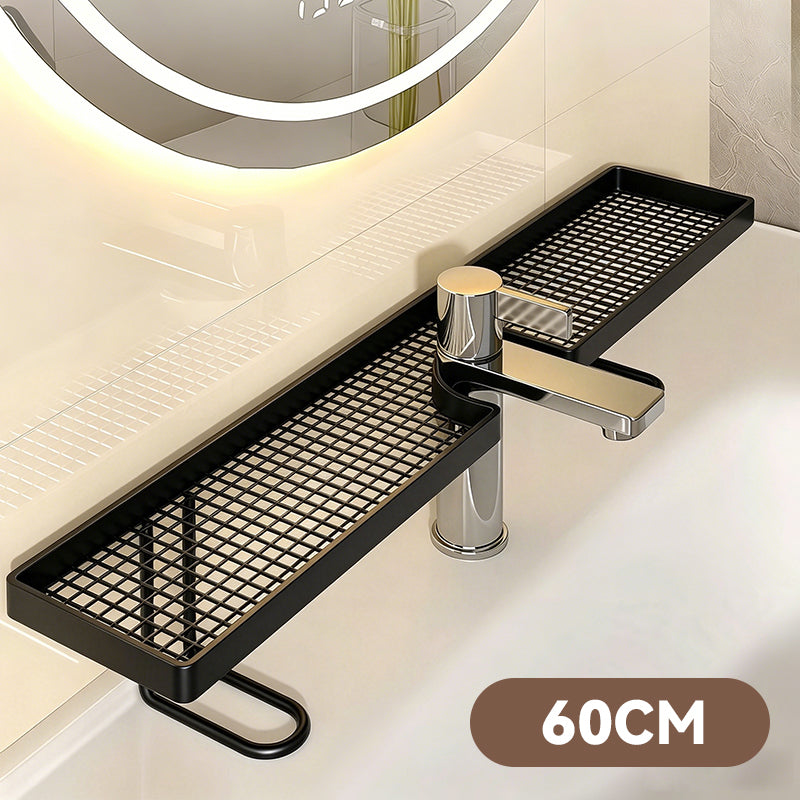 🚿Orde en elegantie op je wastafel✨Multifunctionele metalen opbergbak voor de badkamer