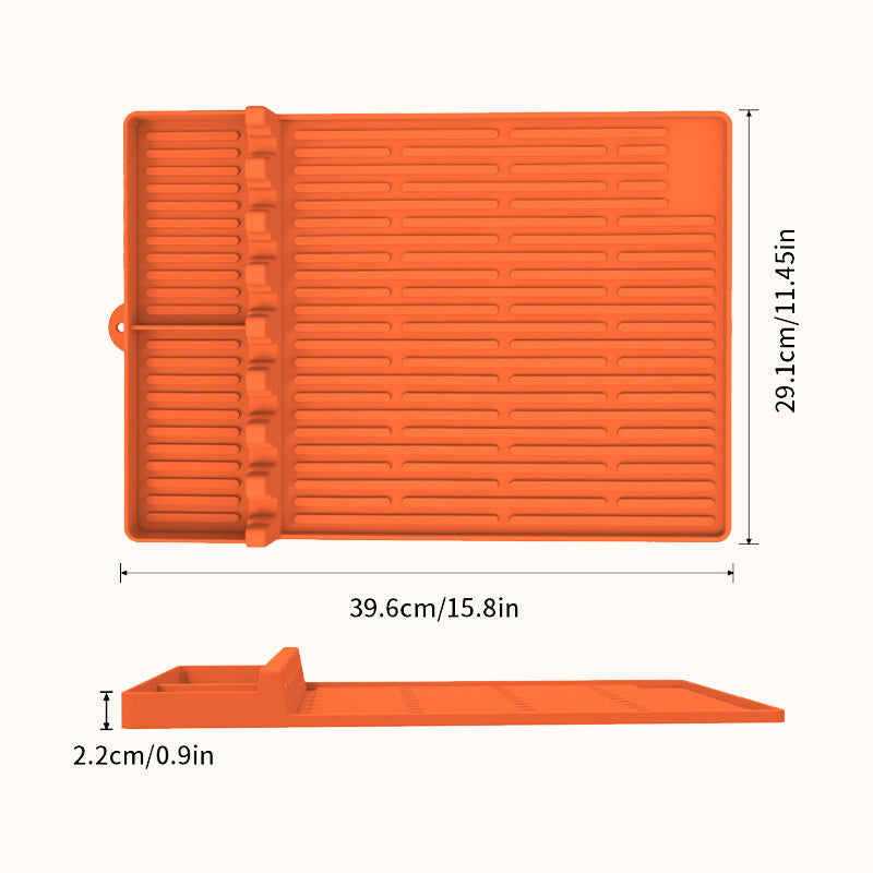 🔥Dite addio a unto e graffi! 🍳Tappetino in silicone per utensili da barbecue con gocciolatoio