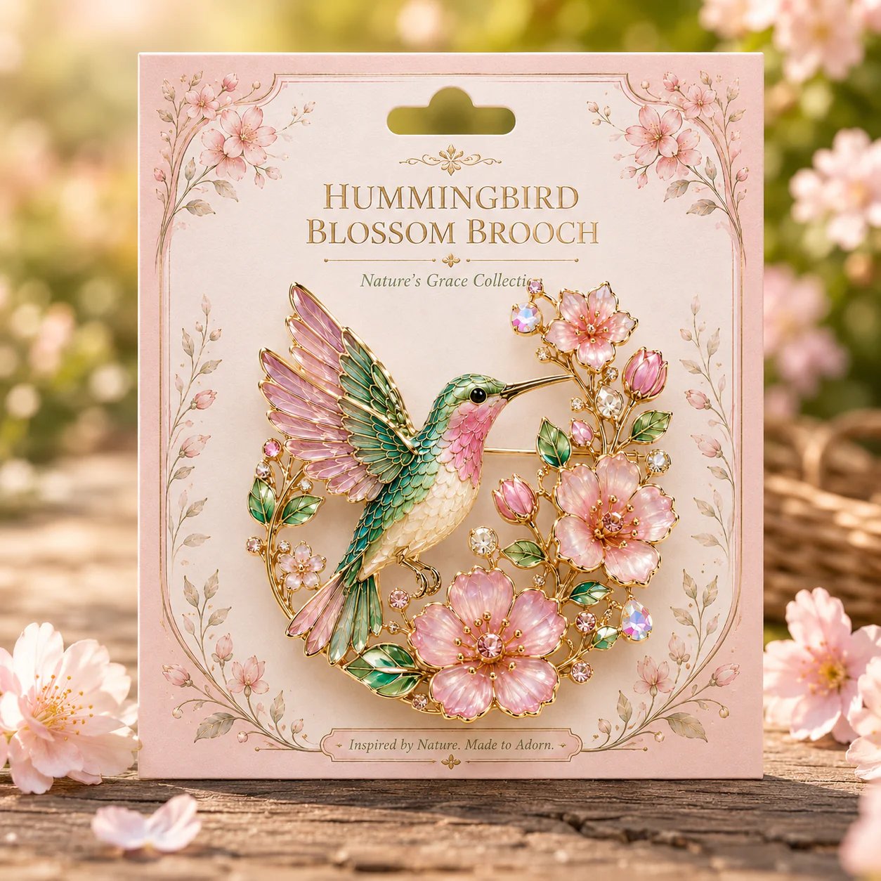 🌸Limited Edition 2026 Kolibrie Bloesem Broche – Elegant Bloemen- en Vogelspeld Sieraden Cadeau voor Vrouwen
