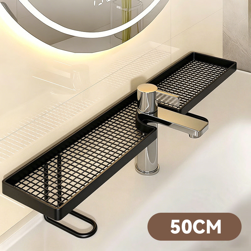 🚿Orde en elegantie op je wastafel✨Multifunctionele metalen opbergbak voor de badkamer