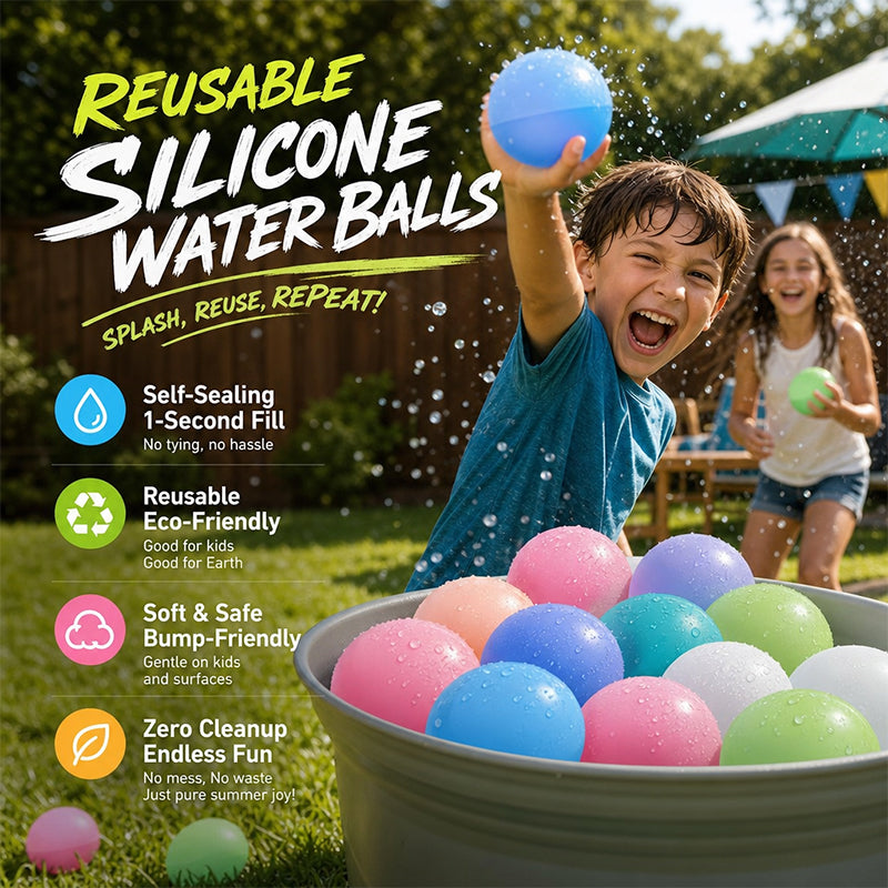 💦Dompelen, gooien, herhalen🎈 Herbruikbare zelfsluitende waterballonnen