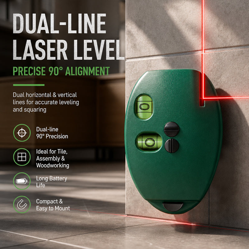 📐🛠Zeg vaarwel tegen scheve tegels, ongelijke planken en tijdverspilling! ⚡Infrarood laserwaterpas met een hoek van 90 graden