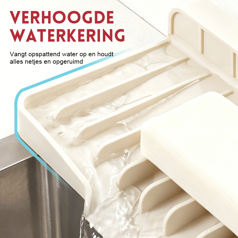 ✨Siliconen spatbeschermer en droogmat voor de kraan📉💧