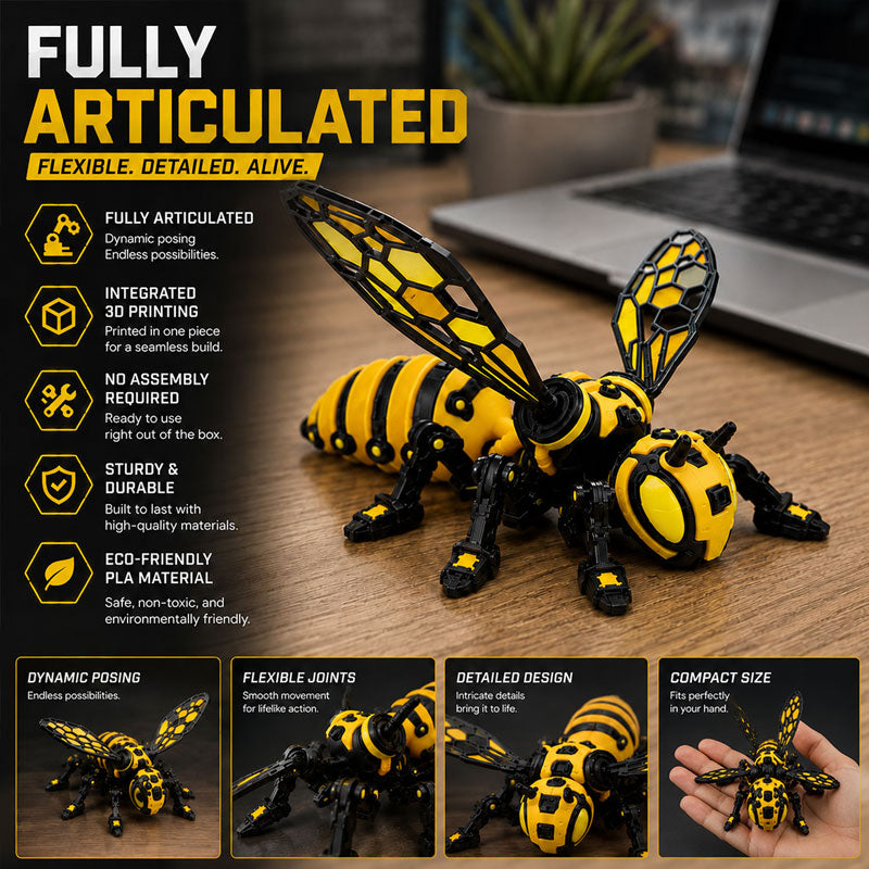 🐝 Een bij die nooit moe wordt – dit mechanische figuurtje brengt een vleugje speelsheid in je werkruimte! 🛠️