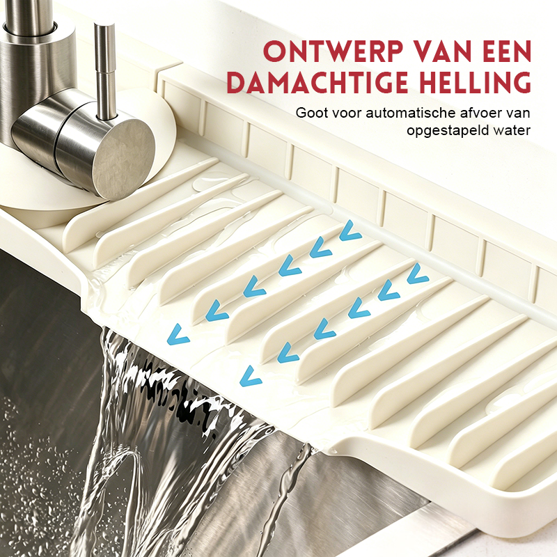 ✨Siliconen spatbeschermer en droogmat voor de kraan📉💧