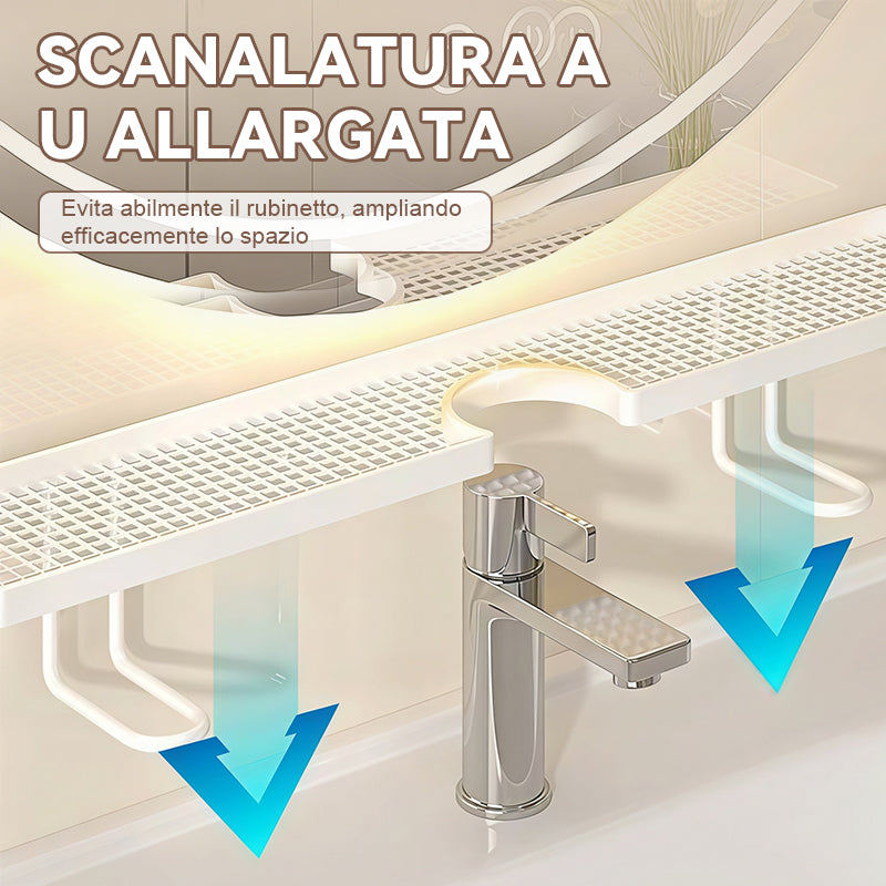 🚿Orde en elegantie op je wastafel✨Multifunctionele metalen opbergbak voor de badkamer