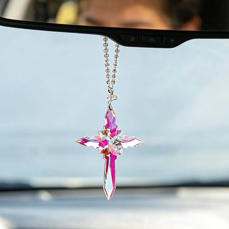 ✨ Kristallen kruis-hangornament