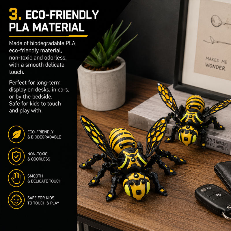 🐝 Een bij die nooit moe wordt – dit mechanische figuurtje brengt een vleugje speelsheid in je werkruimte! 🛠️