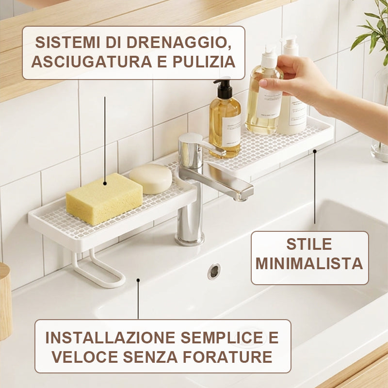 🚿Orde en elegantie op je wastafel✨Multifunctionele metalen opbergbak voor de badkamer