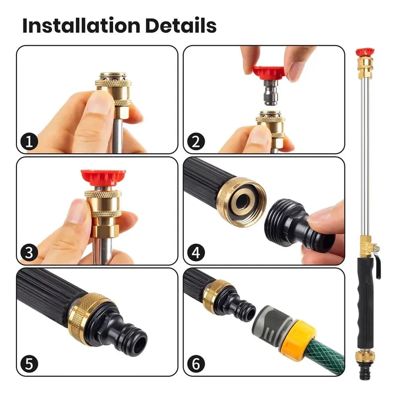 ✨High-pressure Cleaner With Jet Nozzle For Garden Hose ⚡💦