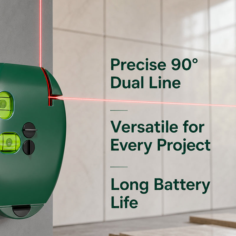 📐🛠Zeg vaarwel tegen scheve tegels, ongelijke planken en tijdverspilling! ⚡Infrarood laserwaterpas met een hoek van 90 graden