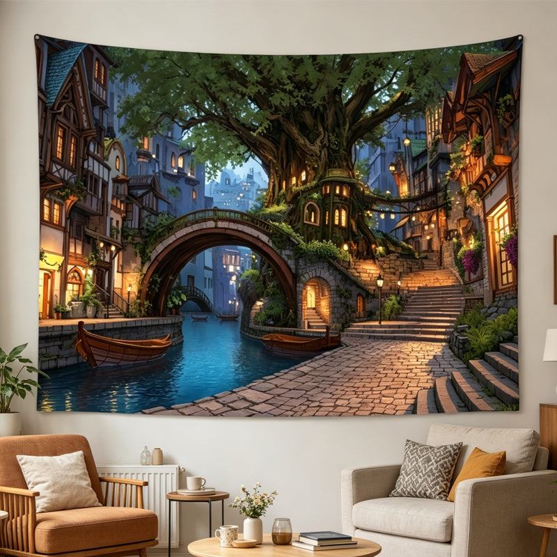 🌲🌸 Verander je achtertuin in een betoverend bos – één spandoek, eindeloze schoonheid! ✨