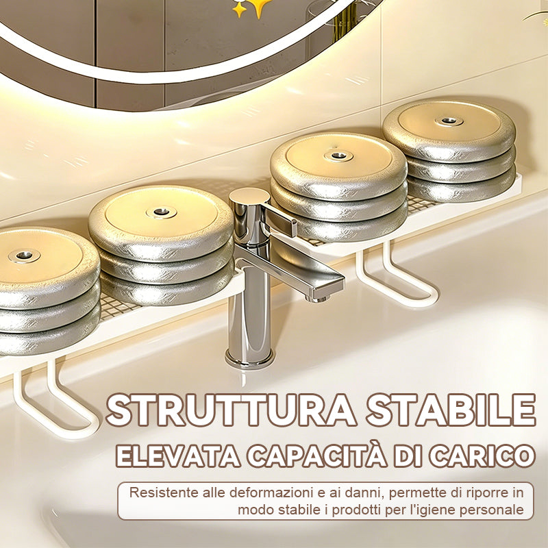 🚿Orde en elegantie op je wastafel✨Multifunctionele metalen opbergbak voor de badkamer