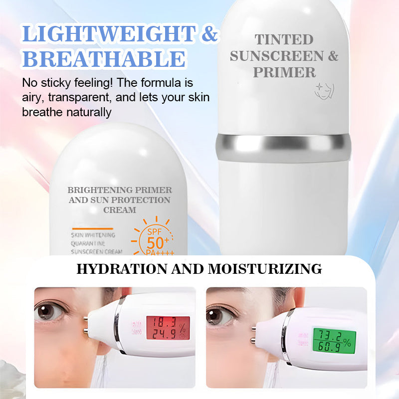 🌞 Multifunctionele make-up primer – verheldert de huidskleur ☀️ en biedt een stralende zonbescherming 💖