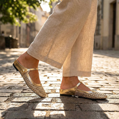 👡45% off!☁️ 2026 New Arrival! Women's Square-Toe Woven Mary Jane Mules 🎀