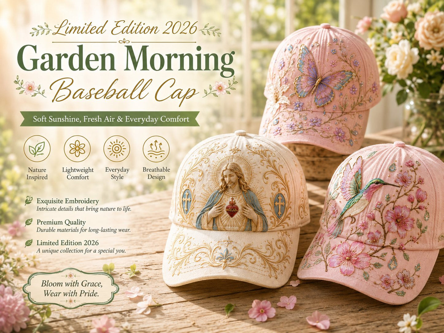 🏆Tijdelijke aanbieding🌿 Garden Dawn hoed (✨Limited Edition 2026)