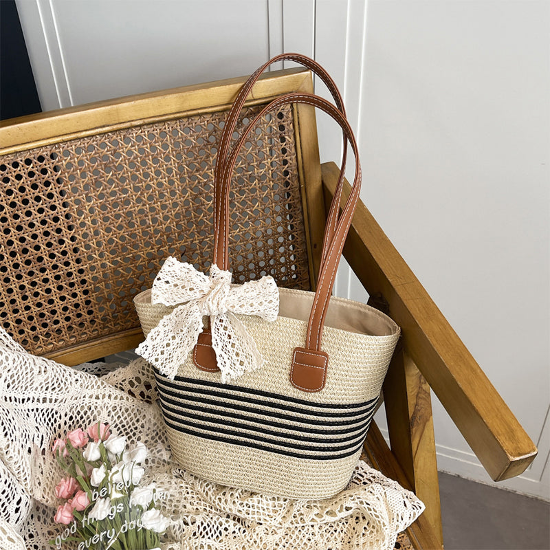 ☀️Tijdloze zomerse elegantie, natuurlijk geweven - Boho handgeweven zomertas🌊