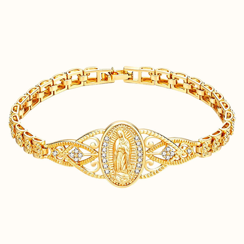 ✨ Gouden geometrische armband met opengewerkte detail. 💎💫