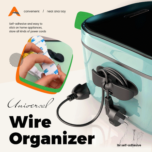 Zeg vaarwel tegen rommelige kabels! 🔌❌ Universele zelfklevende kabelorganizer voor de keuken en badkamer! ✨