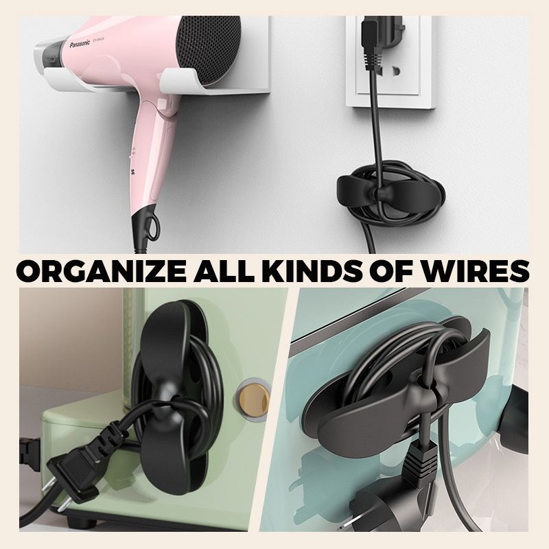 Zeg vaarwel tegen rommelige kabels! 🔌❌ Universele zelfklevende kabelorganizer voor de keuken en badkamer! ✨