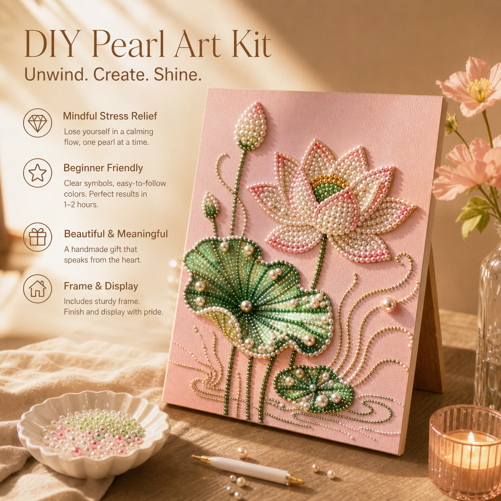 ✨🎨Scherm uit, creativiteit aan: maak je eigen glinsterende meesterwerk! 🎨 DIY Parelkunstpakket