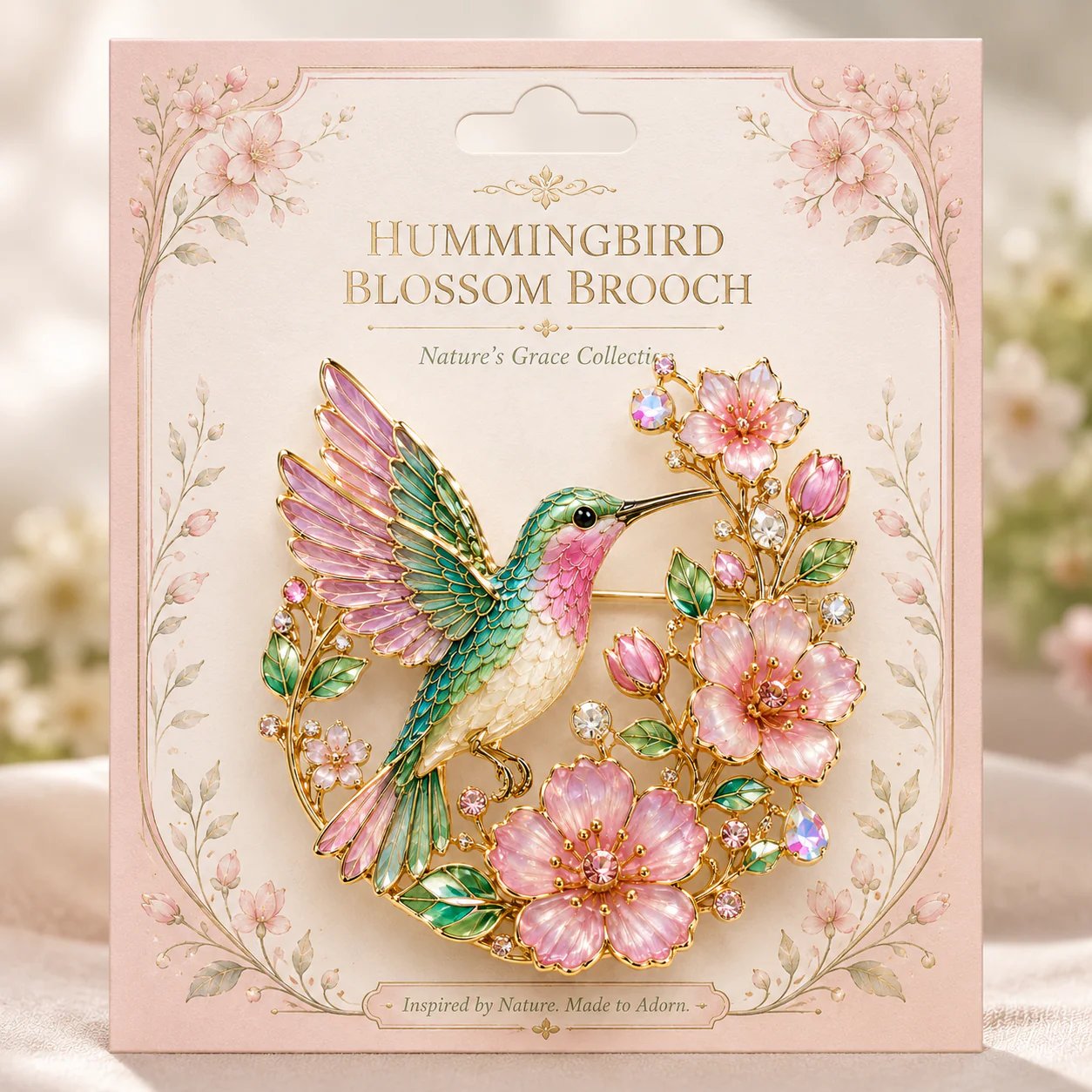 🌸Limited Edition 2026 Kolibrie Bloesem Broche – Elegant Bloemen- en Vogelspeld Sieraden Cadeau voor Vrouwen