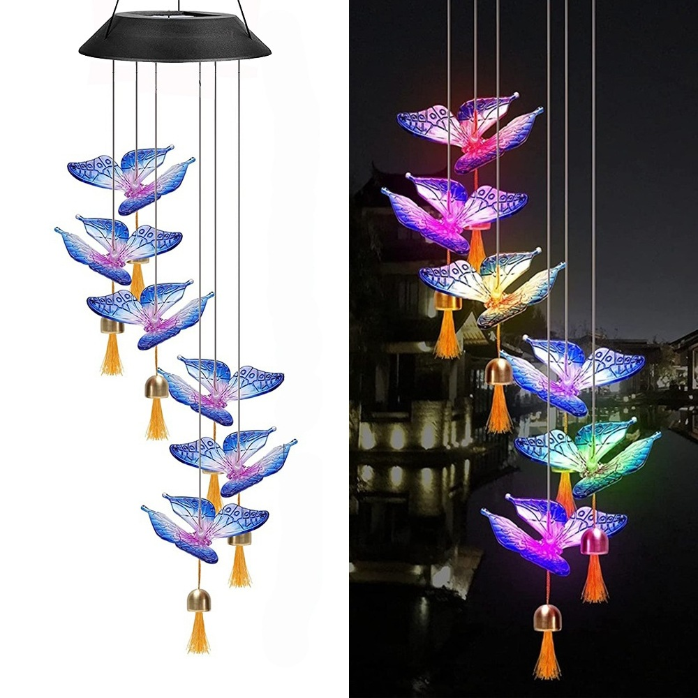 Windgong Met Kolibrie-motief Op Zonne-energie✨🐦