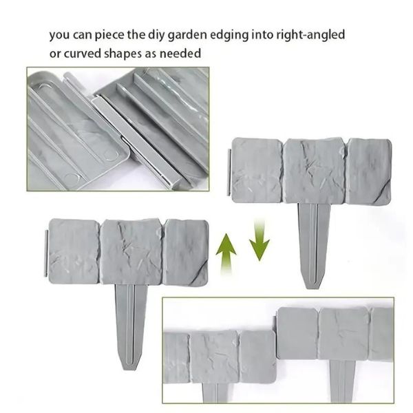 💚Imitatie stenen tuinafscheiding🧩🧱