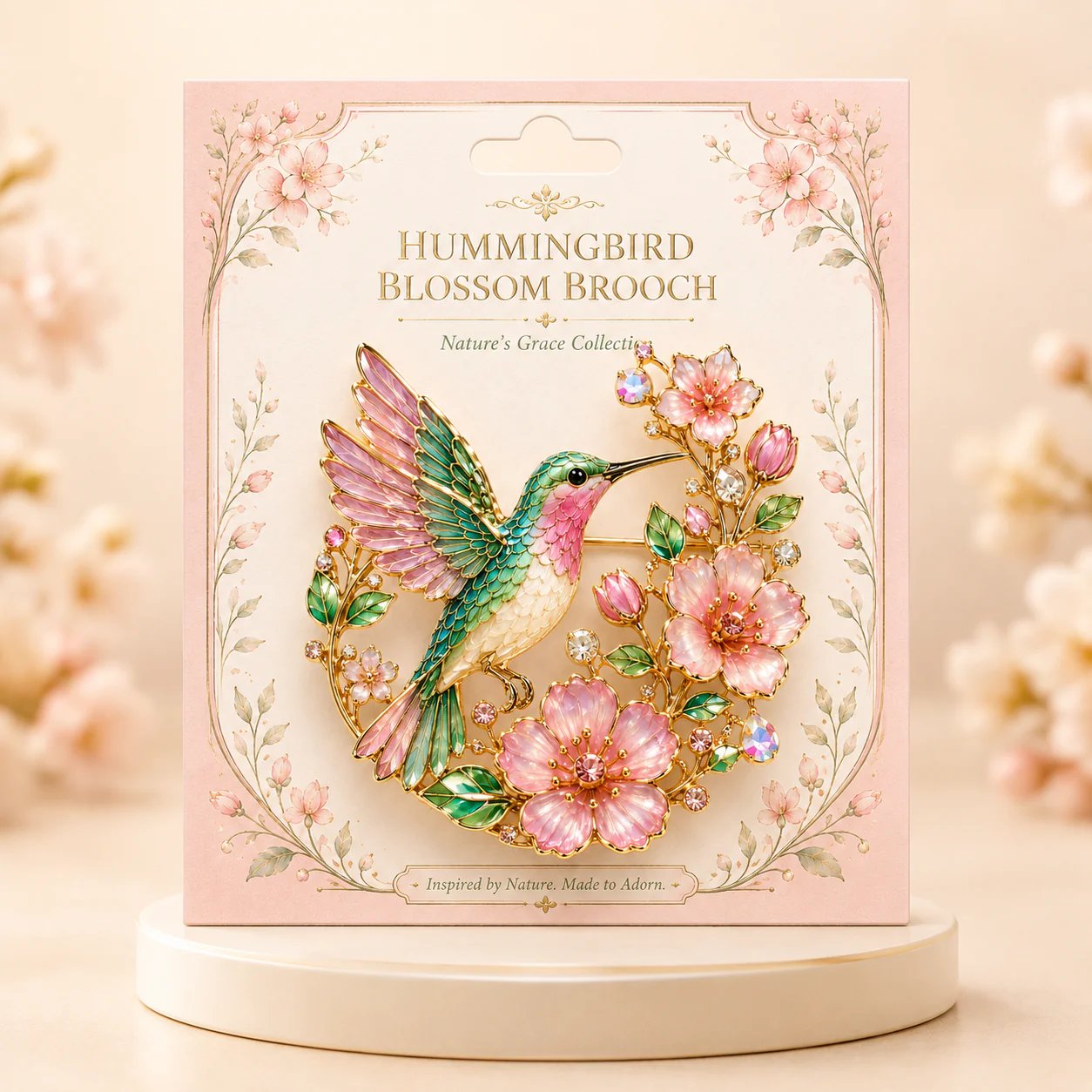 🌸Limited Edition 2026 Kolibrie Bloesem Broche – Elegant Bloemen- en Vogelspeld Sieraden Cadeau voor Vrouwen
