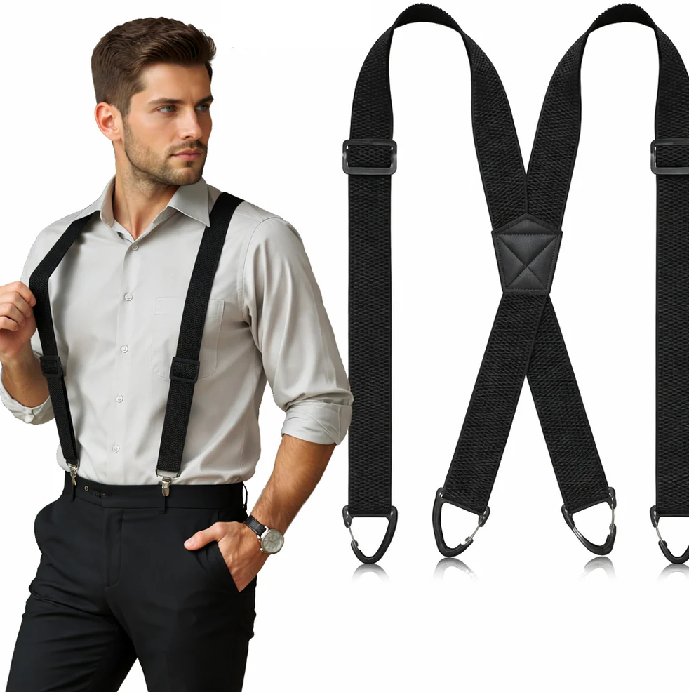 🎁 HERENSET: Vintage X-bretels met GRATIS zwarte vlinderdas (alleen vandaag!) ✨