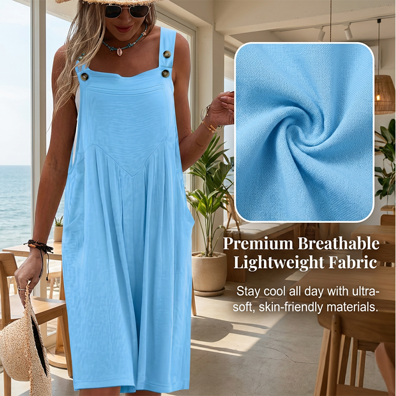 Mouwloze Jumpsuit met Brede Pijpen – Jouw zomerse bries in stijl! ☀️🌬️
