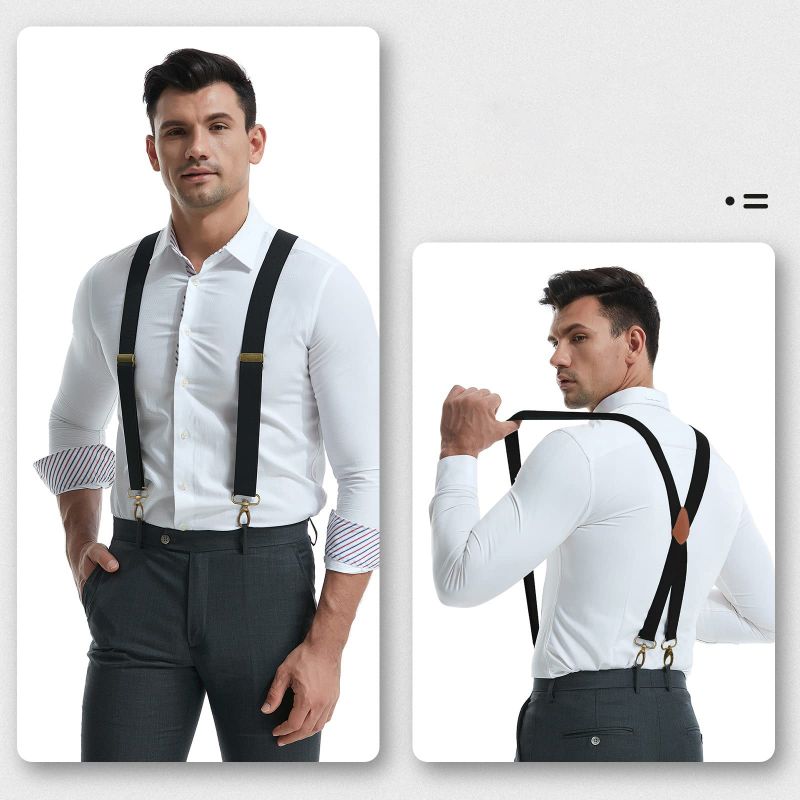 🎁 HERENSET: Vintage X-bretels met GRATIS zwarte vlinderdas (alleen vandaag!) ✨