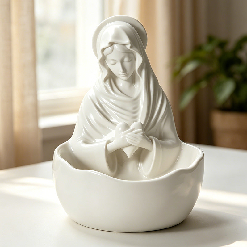 ✨🏛 Sieradenbakje van hoogwaardig hars voor op je bureau: een elegant wit opbergbakje voor je kaptafel! ✨🧕